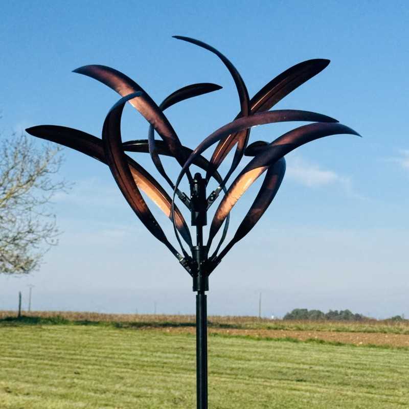 giróscopo de jardín en metal con rodamiento