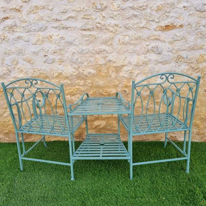 Banc de jardin en fer tablette Longueur 153 cm vue arrière