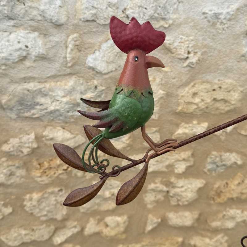 Móvil decorativo gallinas metal pintado 124 cm