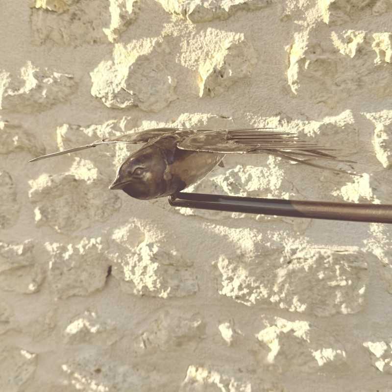 Móvil de jardín de acero inoxidable "Golondrinas en vuelo"