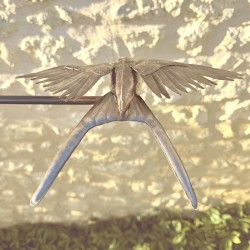 Móvil de jardín de acero inoxidable "Golondrinas en vuelo"