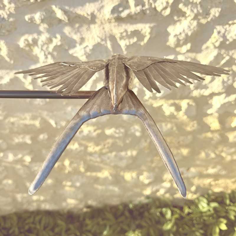 Móvil de jardín de acero inoxidable "Golondrinas en vuelo"