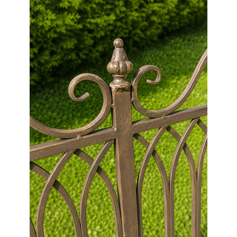 Banco balancín de jardín marrón patinado – 118 cm