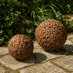Bolas decorativas de jardín con flores – Dos tamaños disponibles