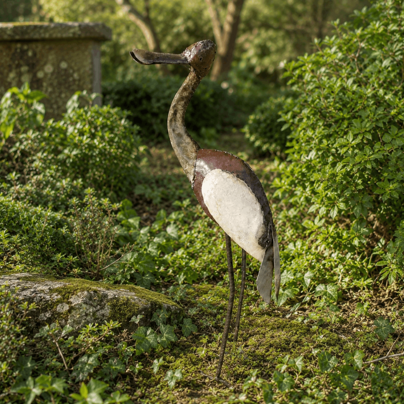 Escultura de grulla