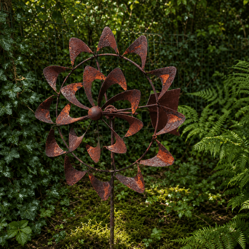 Molinillo de viento para jardín – vista de tres cuartos