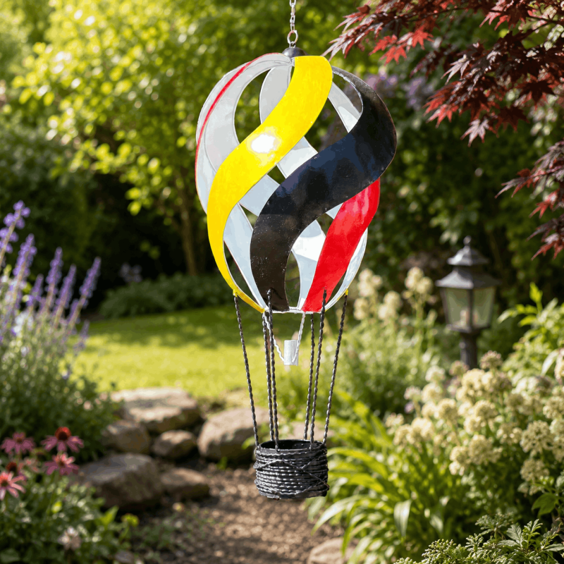 Farol globo aerostático de metal para colgar