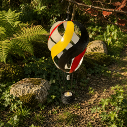 Farol globo aerostático de metal para colgar