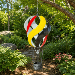 Farol globo aerostático de metal para colgar