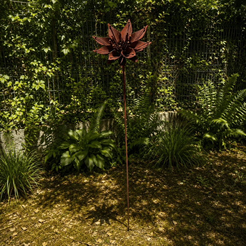 Decoración de jardín en metal de 165 cm – vista completa