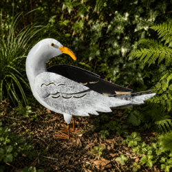 Decoración marinera de jardín con forma de gaviota