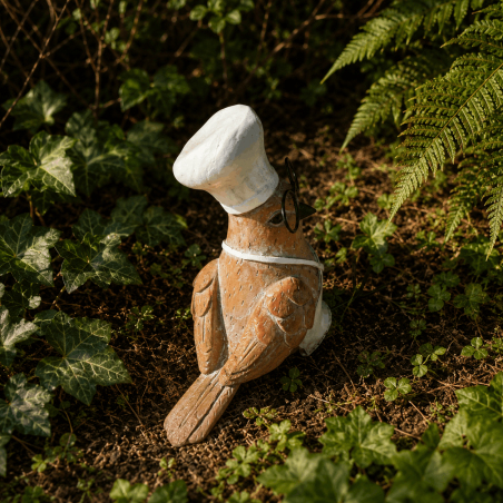 Figura decorativa de cocina con gorro de cocinero – Vista lateral