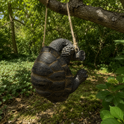 Decoración colgante de jardín con forma de tortuga – Vista lateral