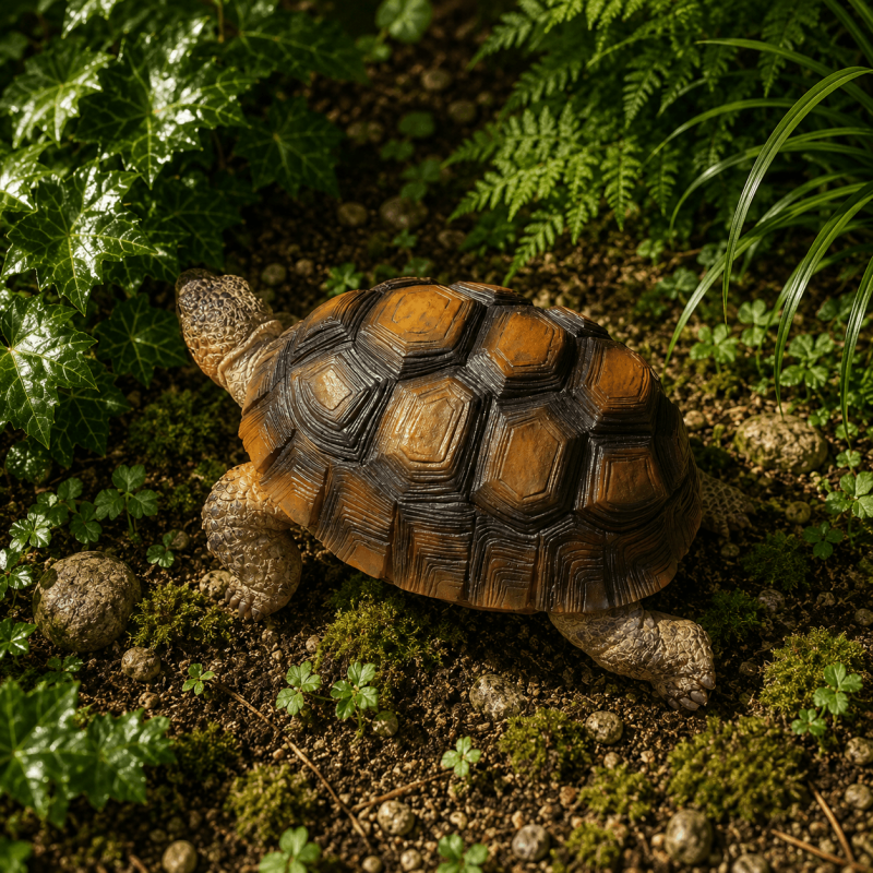 Figura de tortuga terrestre con detalles realistas – Vista lateral