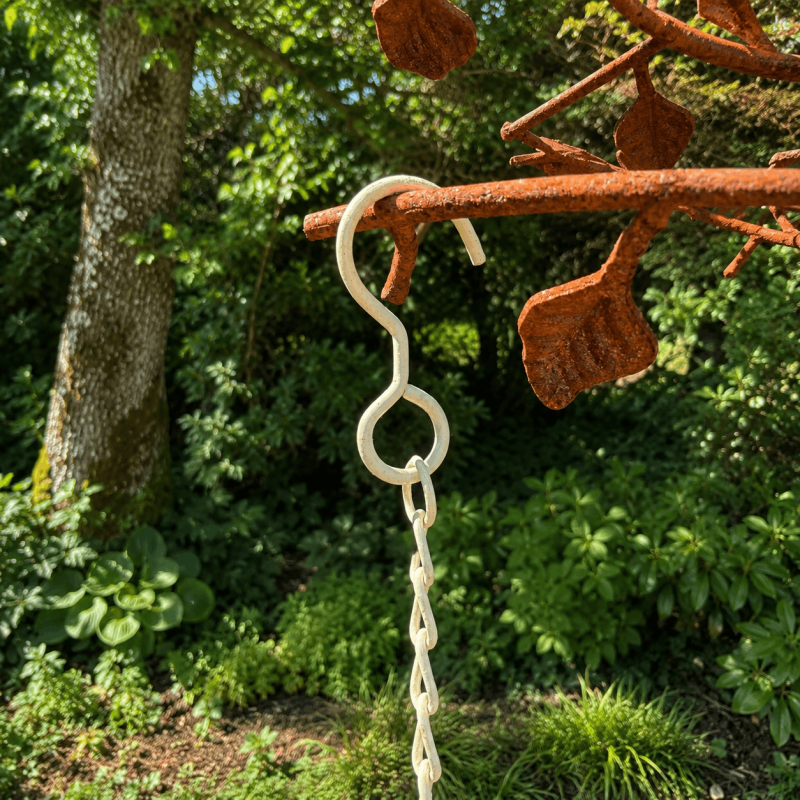 Cadena de suspensión de la jardinera corazón – Vista de cerca